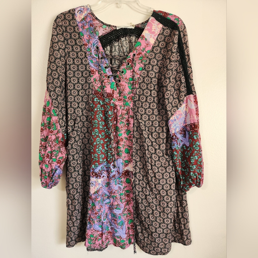 Floral Grifflin Patchwork Dress Size Small